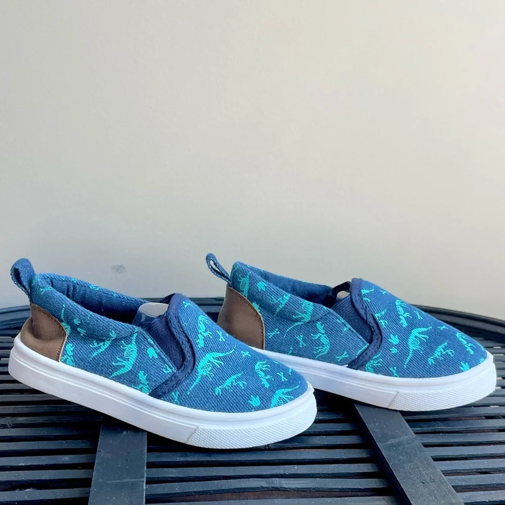 Denim Dinosaur Print Shoe Shox - NWOT - tried on inside only - Picture 3 of 11